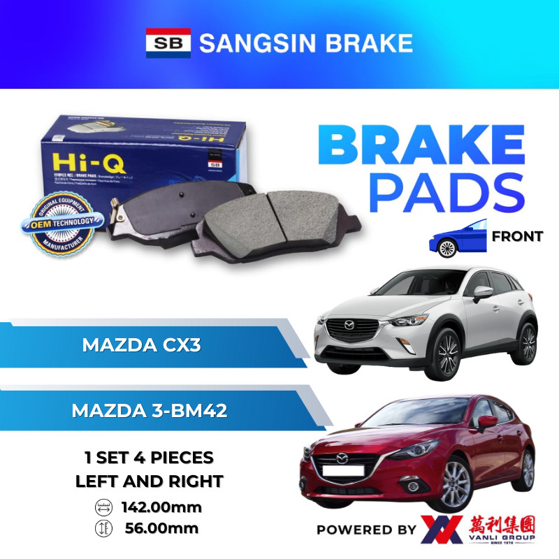 SANGSIN Brake Pad Front For Mazda 3 & CX3 SP-1729 | Shopee Malaysia