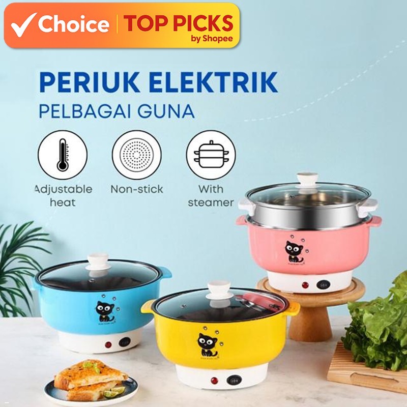 6L Non-Stick Electric Multi Cooker – Hot Pot, Steamboat, Rice & Frying ...