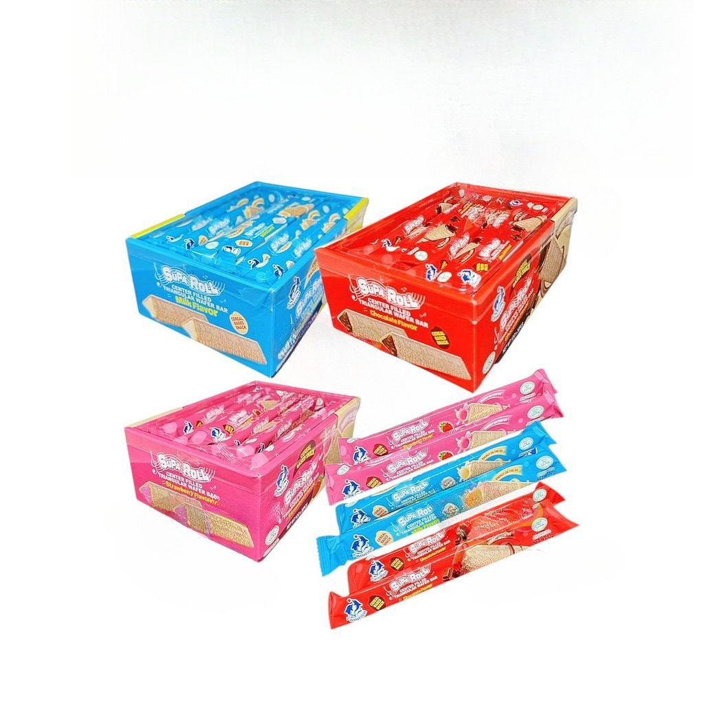Twinfish Tobo One/ Super Roll Triangular Wafer Bar with Filling [Milk ...