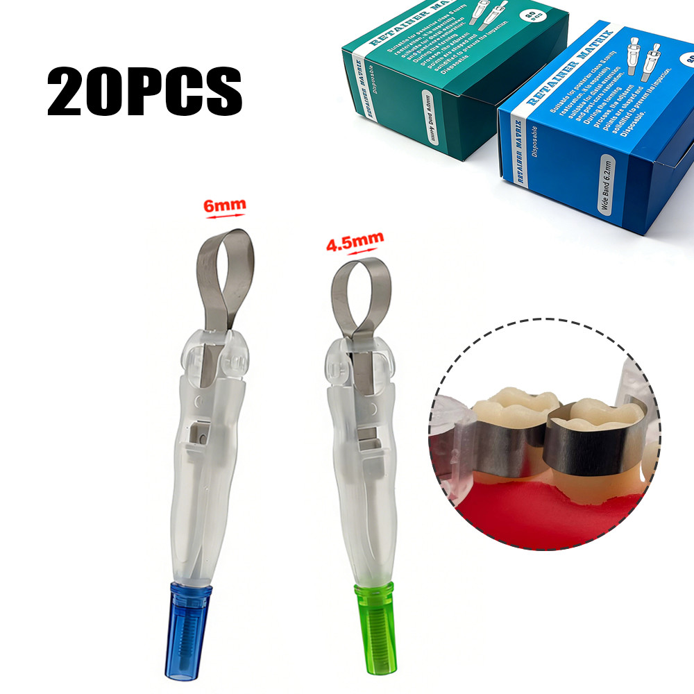 20pcs/box Dental Matrix Bands Pre Formed Sectional Matrix System Roll ...