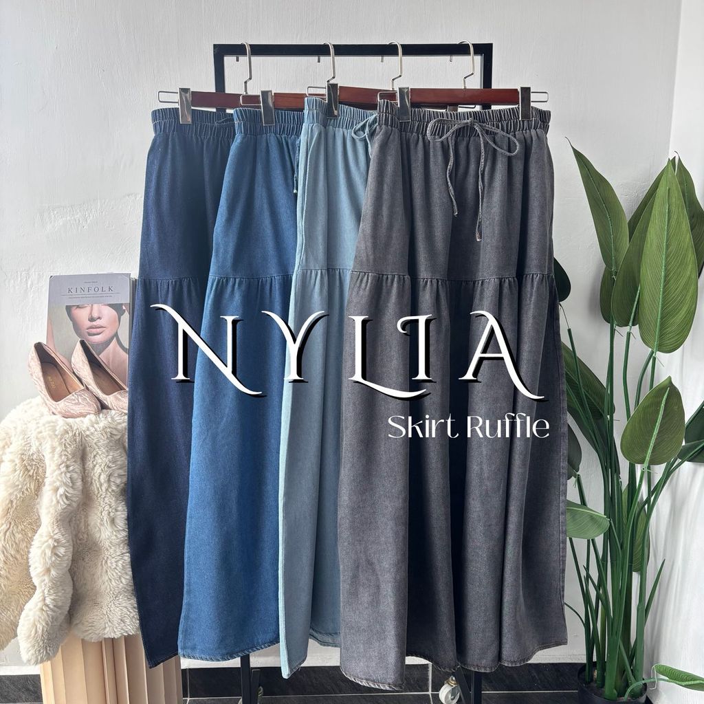 KAIN LABUH WANITA - NYLIA SKIRT RUFFLE | Shopee Malaysia