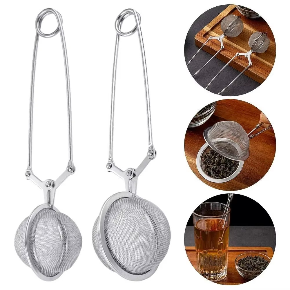 Stainless Steel Spoon Tea Ball Infuser Filter Portable Mesh Tea Infuser ...