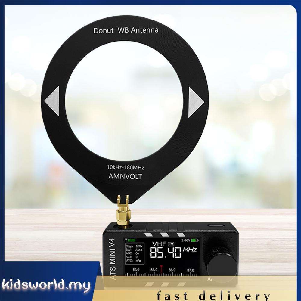 SI4732 For MINI Radio Receiver 0.5-108MHz Pocket Size For DSP Chip Full-Band Broadcasting 1.9-Inch IPS Screen Built-in 800mAh Battery With Portable Loop Antenna(Black