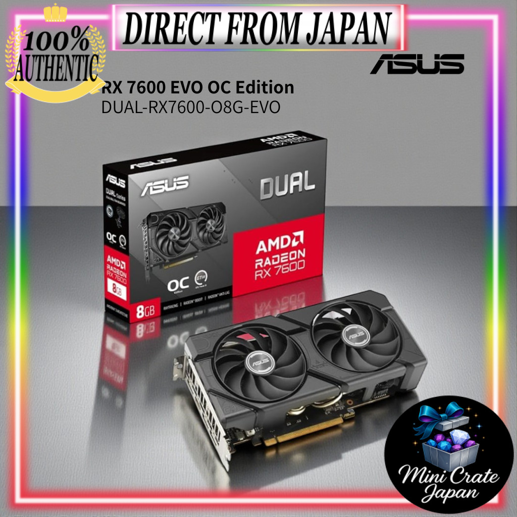ASUS Dual Radeon RX 7600 8GB OC Graphics Card Dual-Fan Cooling DUAL ...