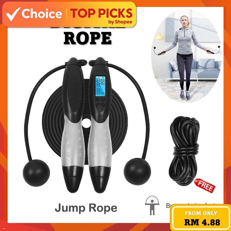 Digital Jump Rope Counting Calorie Fitness Sport Weight-bearing ...