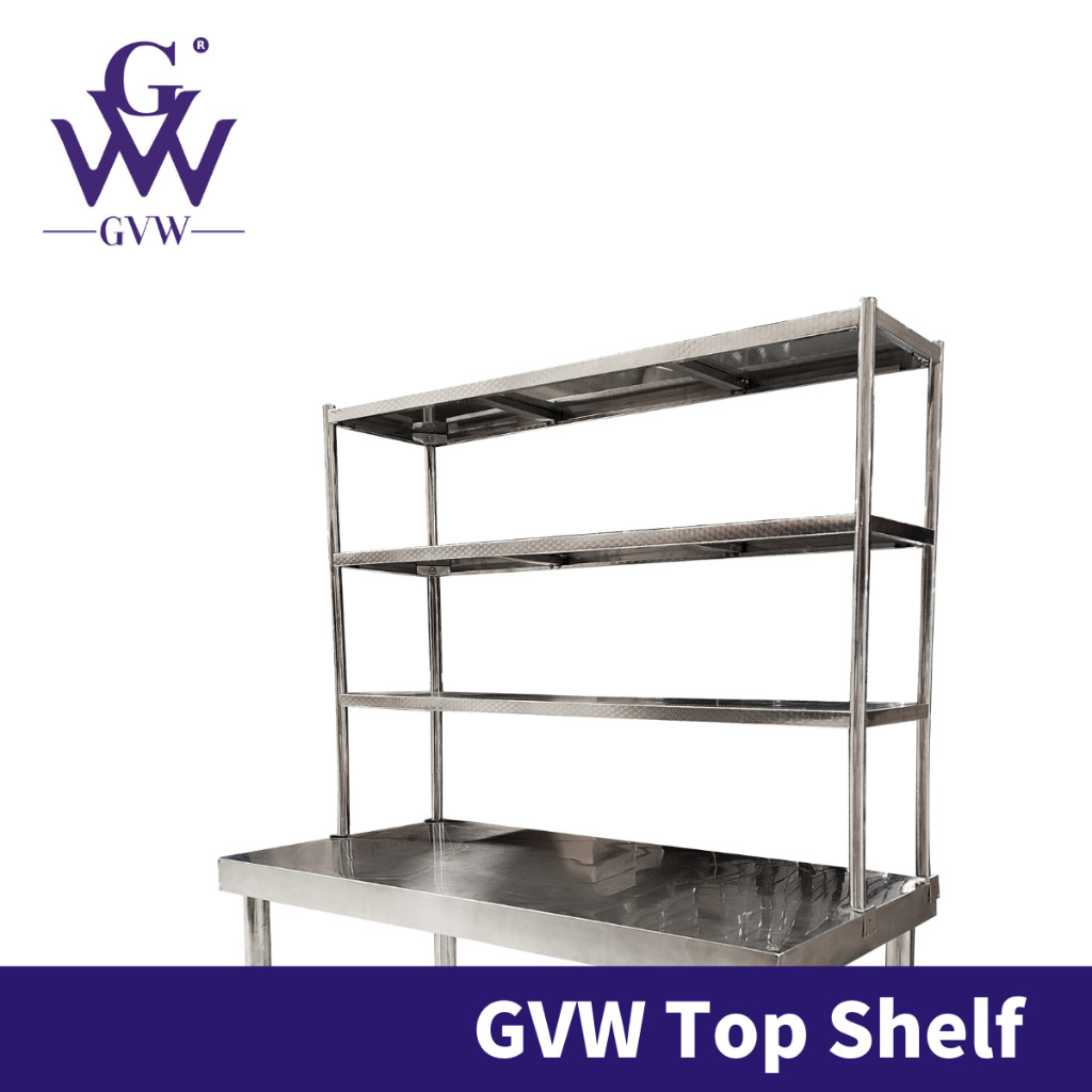 GVW Stainless Steel Kitchen Overshelf Table Top Rack Storage Working ...