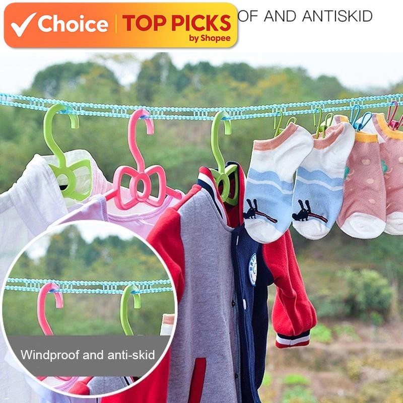 Clothesline Outdoor&Indoor Portable Clothes Drying Line Heavy Duty ...