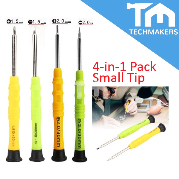 4-in-1 Metal Flat Screwdriver Set Metal Screwdriver Built for Professionals Techmakers