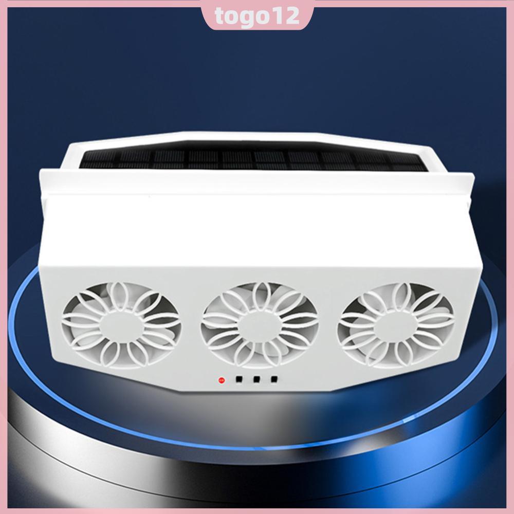 ⚡24H⚡ Solar Powered Car Radiator Cooling Fan with 3 Air Outlets Car ...