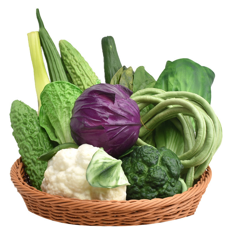 Lucky Decor Artificial Vegetable Models, Fake Broccoli, Cauliflower ...