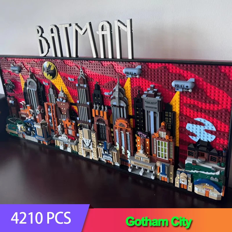 Premium Quality With Light The Animated Series Gotham City Skyline ...