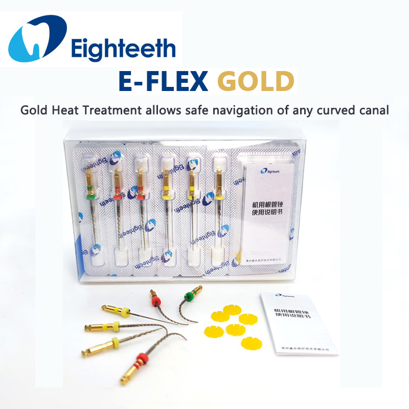 Eighteeth E-FLEX Dental Root Canal File Gold Endo Rotary Super Files ...