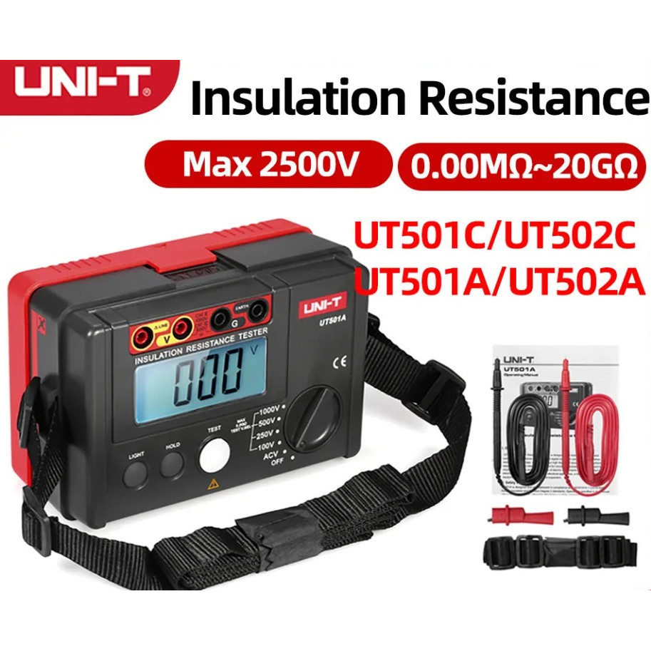 UNI-T UT501A UT501C UT502A UT502C Digital Insulation Resistance Tester ...