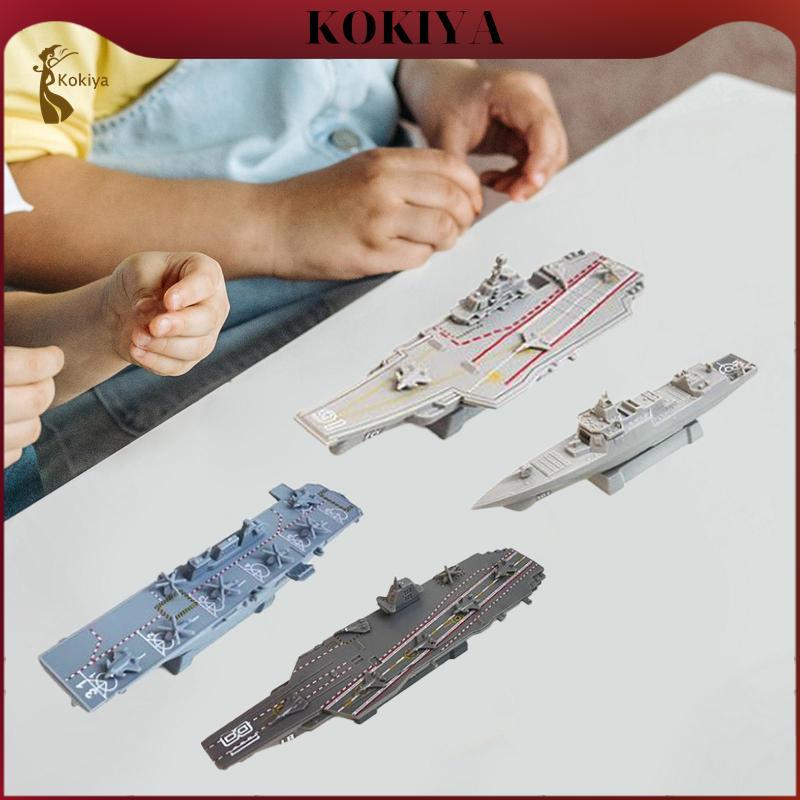 [kokiya] 4 Pieces 4D Assembled Ship Model Warship Model Party Favors ...