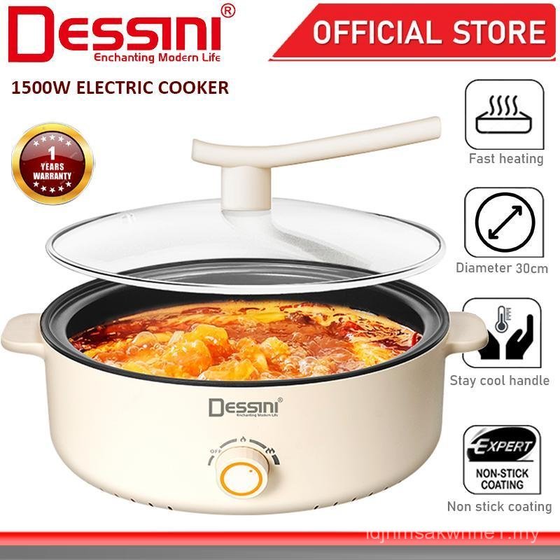 DESSINI ITALY Electric Cooker Steamboat Hot Pot Casserole Non Stick ...