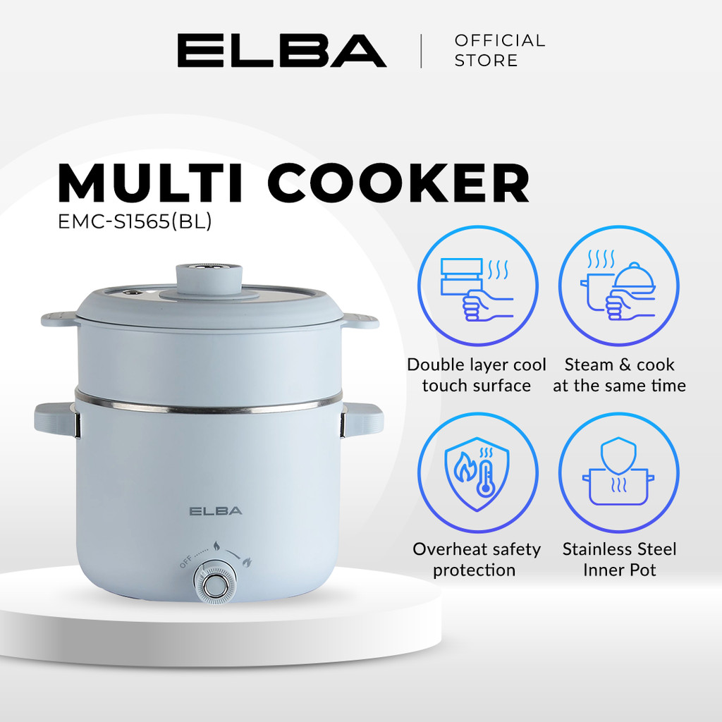Elba Multi Cooker 1.5L- EMC-S1565(BL) | Shopee Malaysia