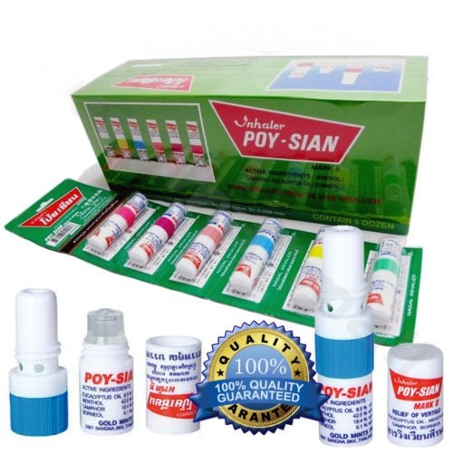 【Fast Ship】6pcs/pack Poy Sian Nasal Inhaler Stay Up Refreshing Relieve ...