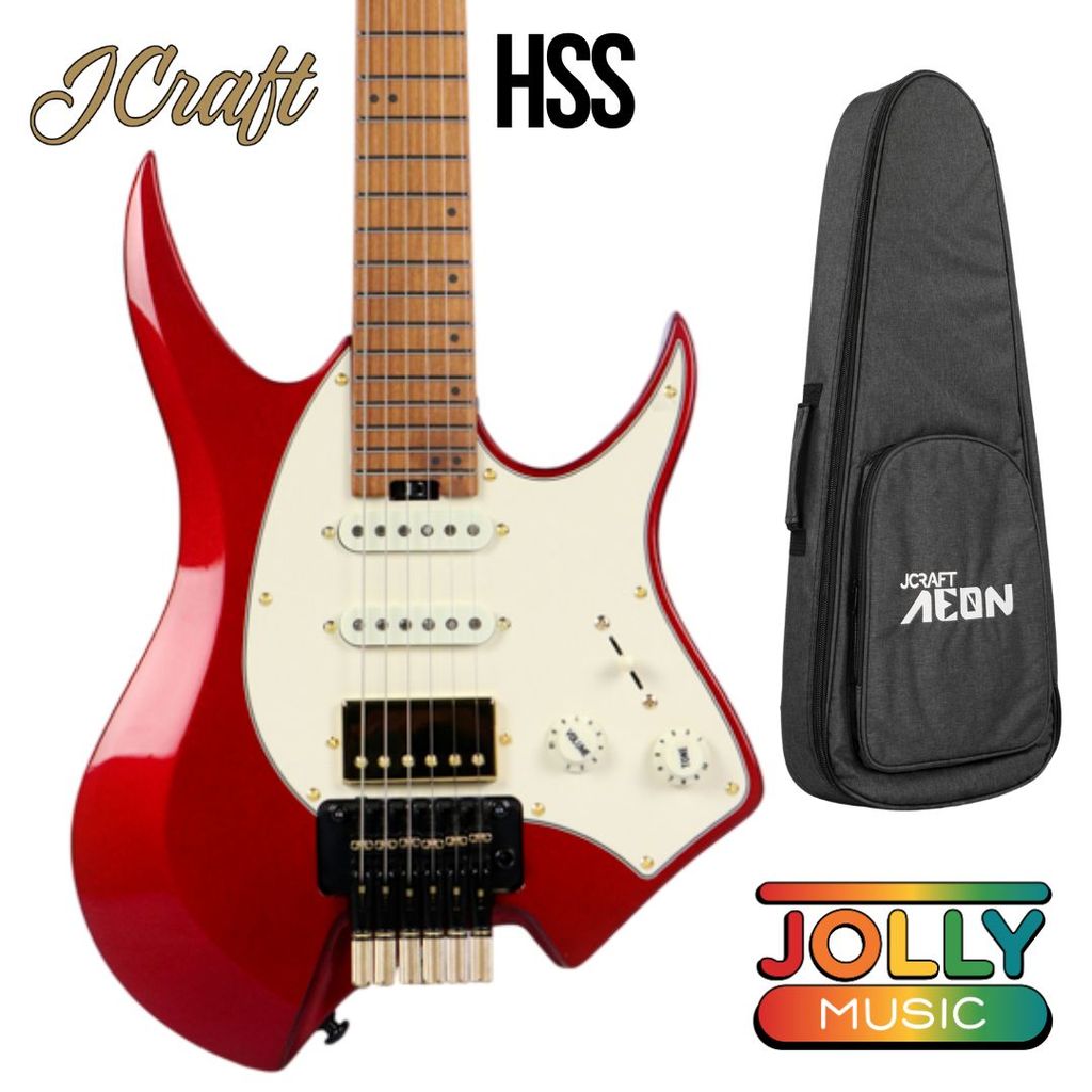 JCraft Aeon Headless Fusion HSS Electric Guitar HTP-3 (Right Hand/Left ...