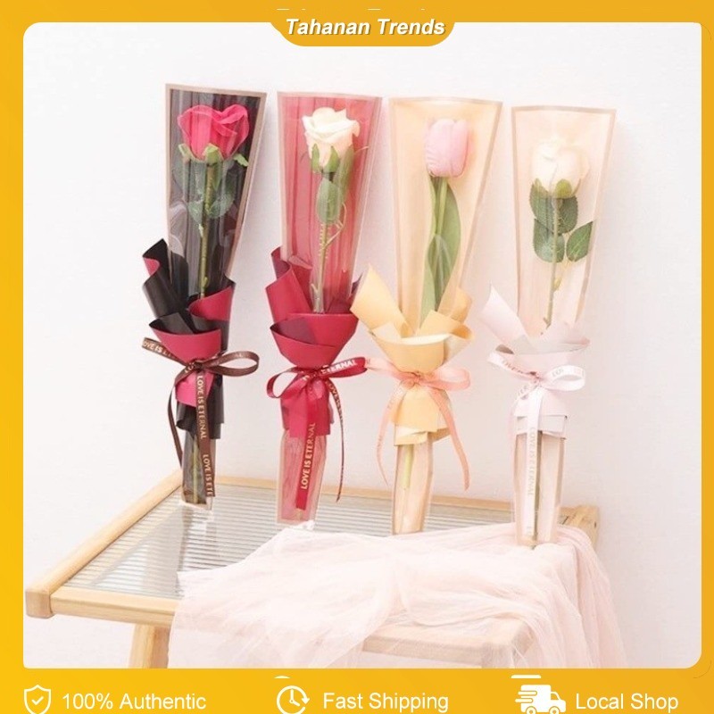 50PCS Flower Packaging Bag Single Bouquet Packaging Bag Flowers Opp ...
