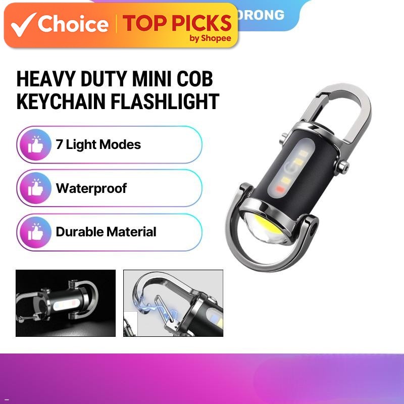 Mini LED Torch Keychain Flashlight – USB Rechargeable Ultra-Bright ...