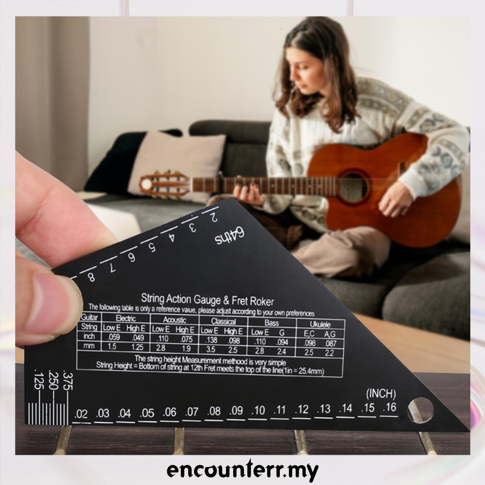 Stainless Steel String Height Ruler Fret Rocker Fret Leveling Guide ...