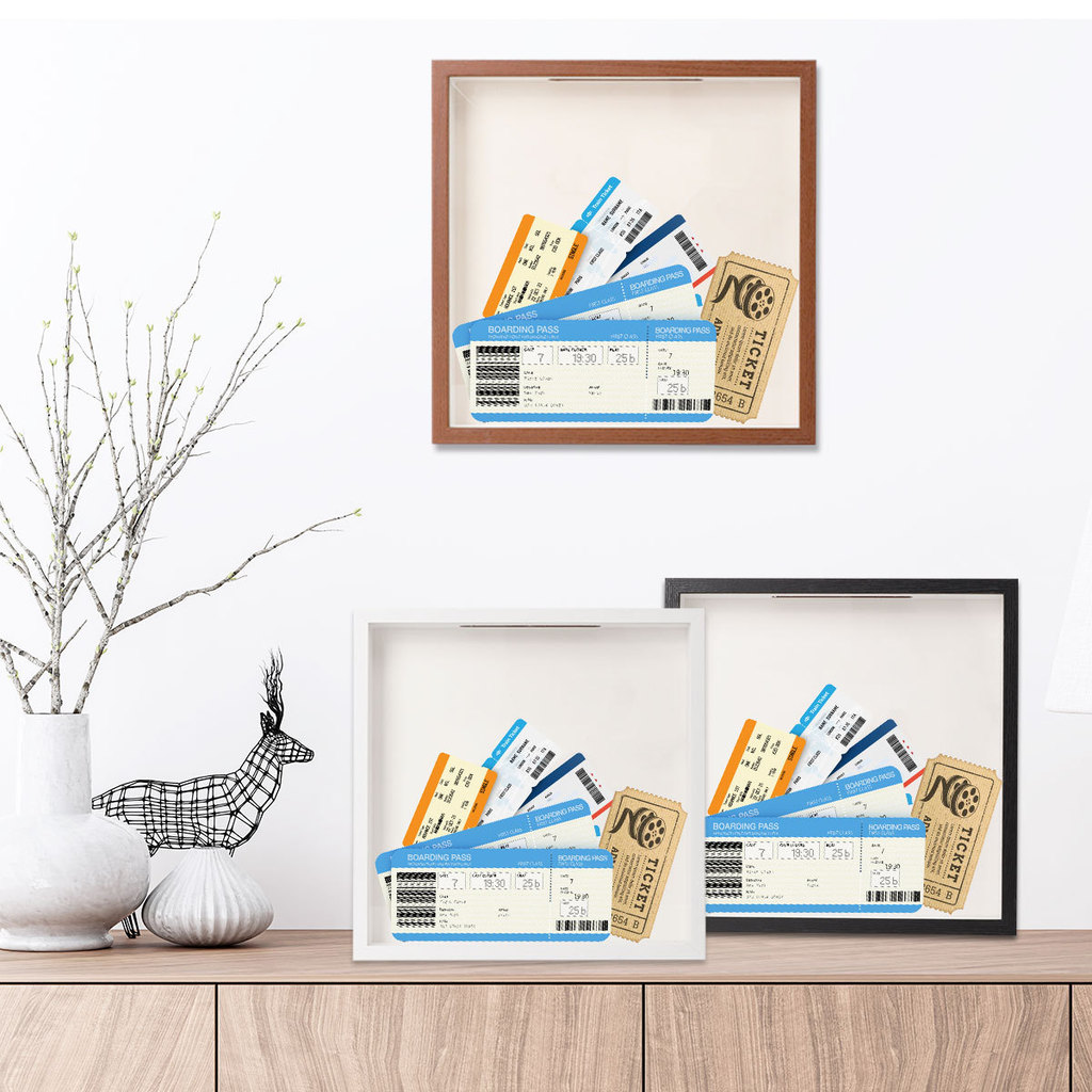 Ticket Stub Storage Frame Wooden Air Ticket Photo Frame Empty Frame ...