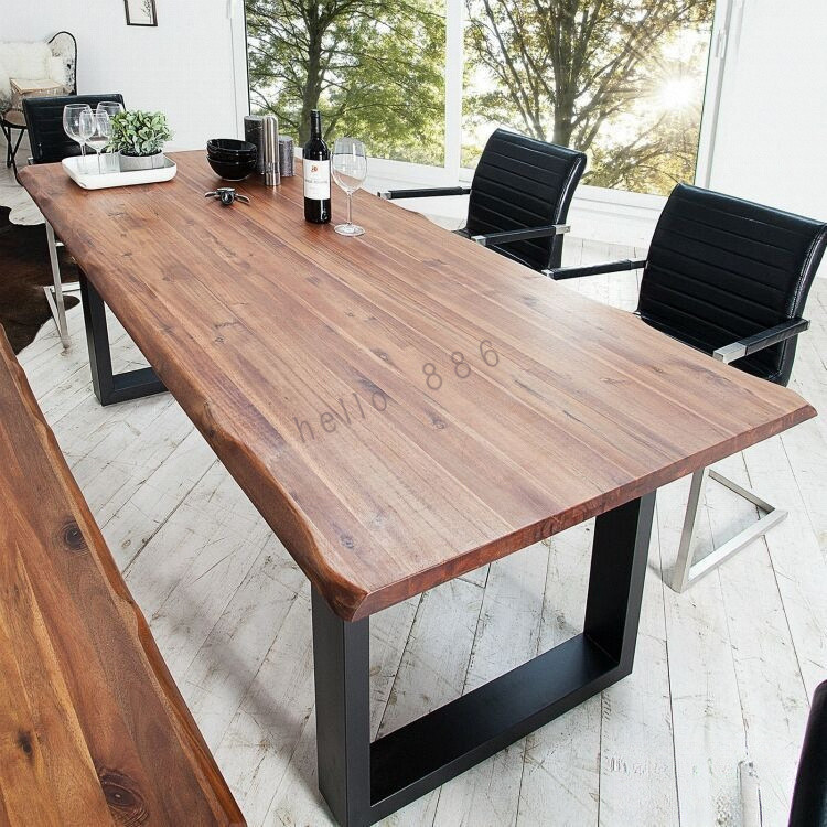 Solid Wood Conference Table, Loft Negotiation Table, Workbench, Large ...