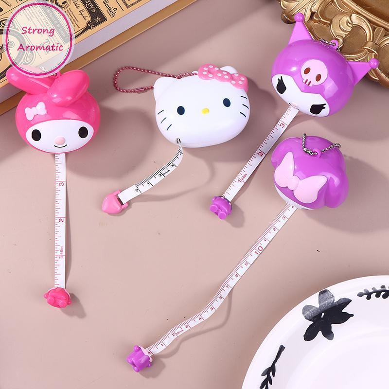 STRO Sanrio Hello Kitty Melody Kuromi Self-Telescopic Tape Measure Cute ...