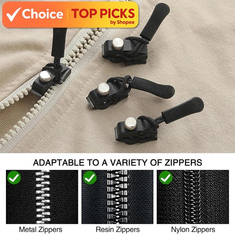 Universal Zipper Repair Kit Quick Instant Detachable Zipper Head ...