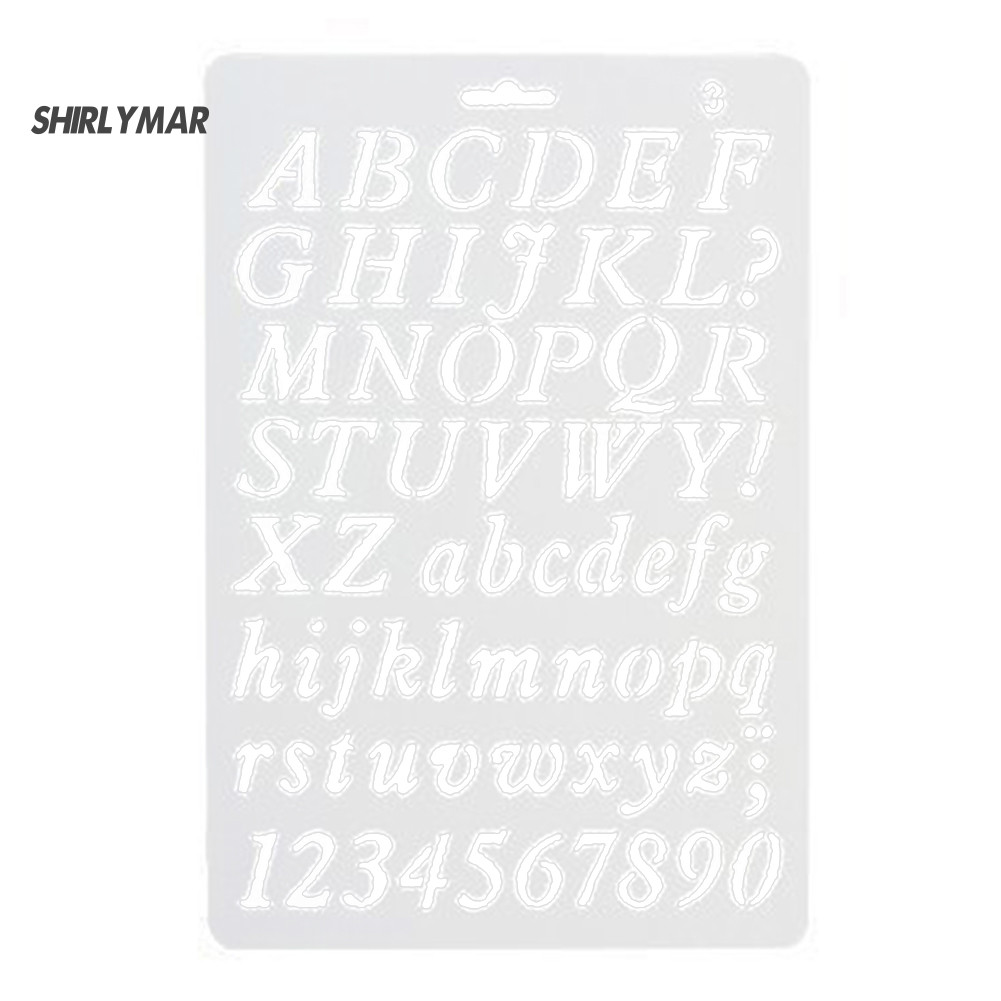 Sr English Alphabet Number DIY Scrapbook Drawing Template Measuring ...