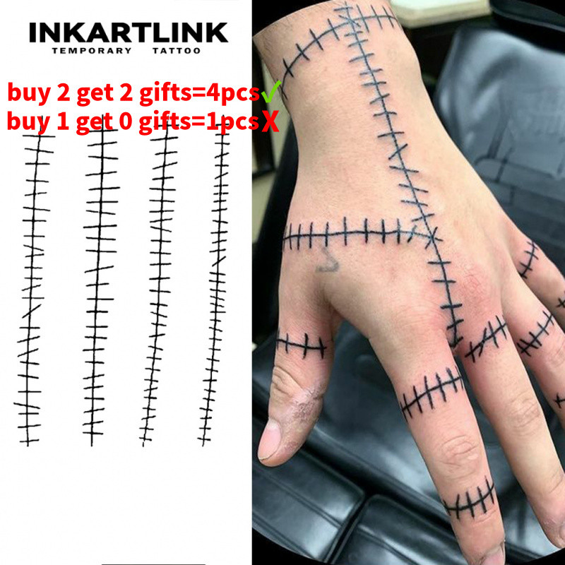 scar temporary tattoo stickers, waterproof long-lasting magic tattoo ...