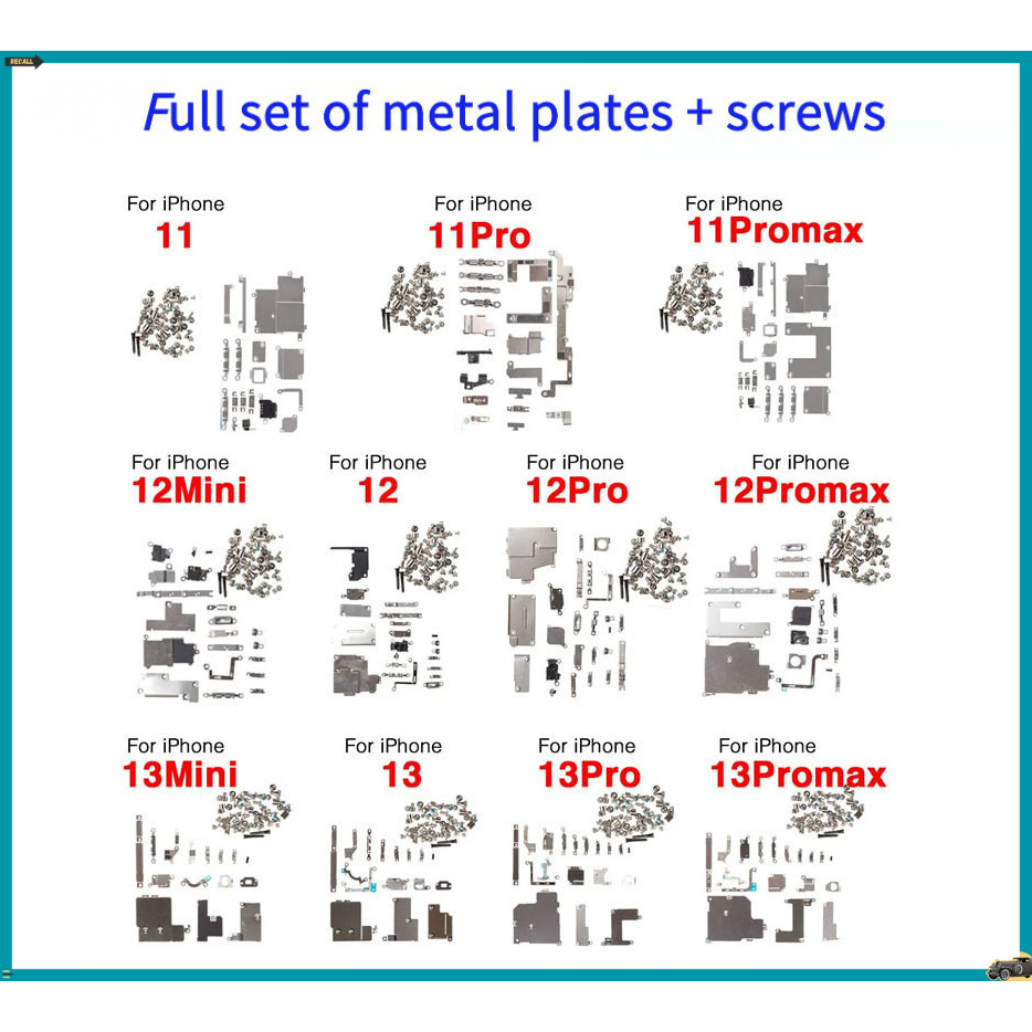 For 11 12 13 14 Mini Pro Max Internal Full Set of Iron Plates and ...