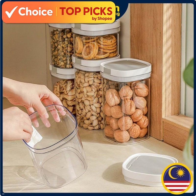 Stackable Airtight Food Storage Container | BPA-Free Transparent ...