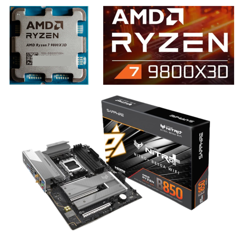AMD Ryzen 7 9800X3D AM5 Gaming Processor Combo with X870 X870E
