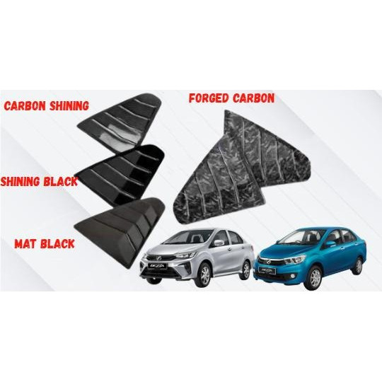 Window Cover Mustang Perodua Bezza 2016 - 2025 Rear Side Louver Shining ...