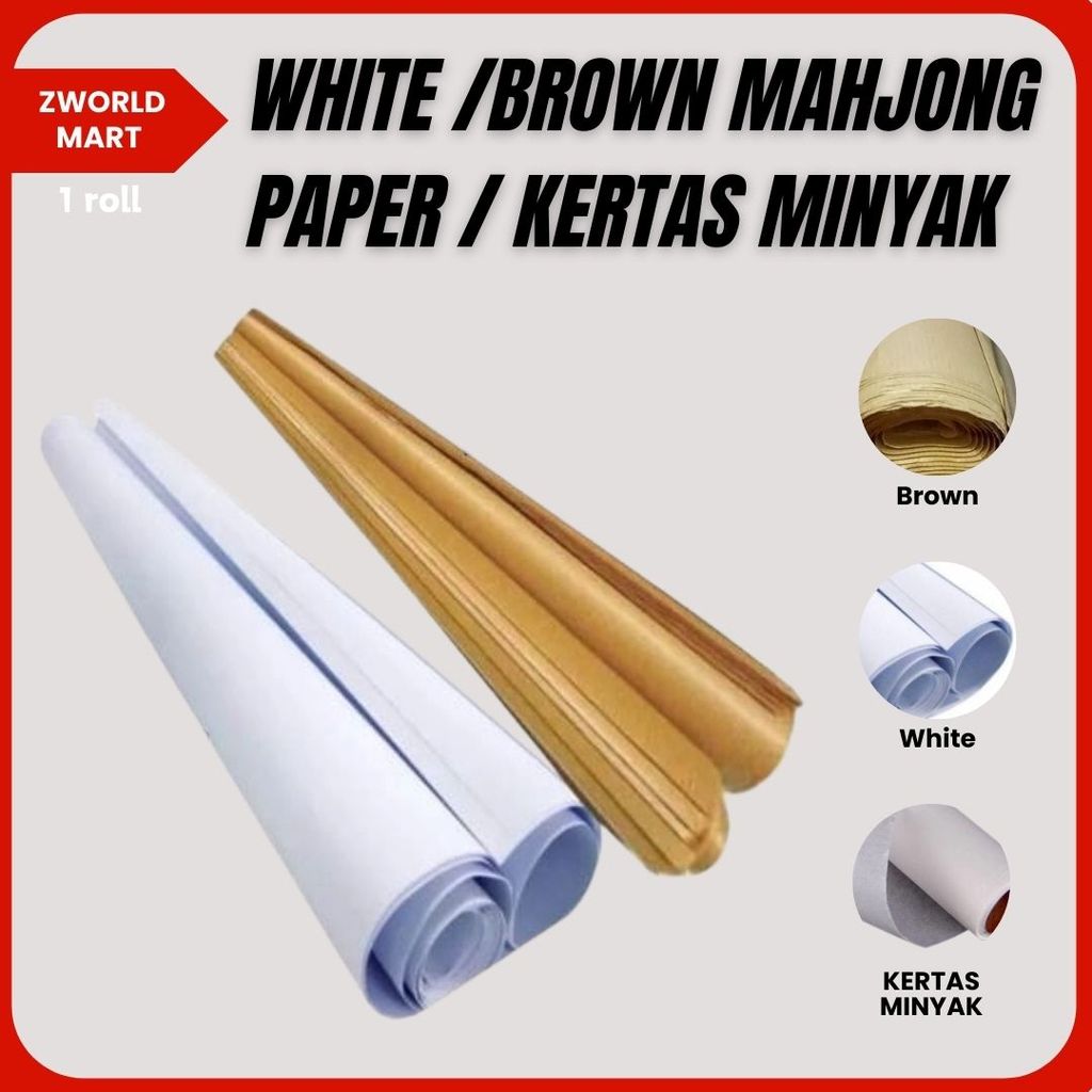 White /Brown Mahjong Paper / Kertas Minyak | Shopee Malaysia