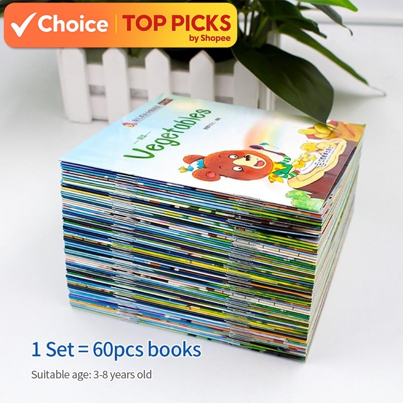 60Books/Set English Story Book Kids Learning Buku Budak Bedtime Reading ...