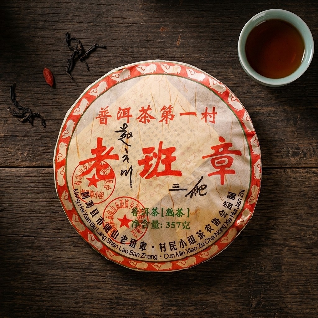 云南普洱茶熟茶老班章熟茶357g Yunnan Pu er Ban Zhang Black Tea 勐海