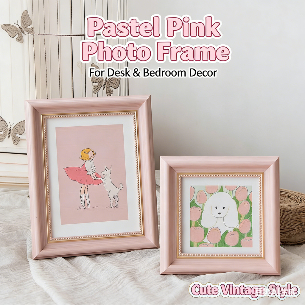 [Ready Stock] Pastel Pink Photo Frame / Bingkai Gambar Comel – Vintage ...