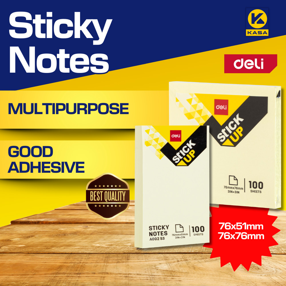 [READY STOCK] Sticky Notes Yellow Good Adhesive Easy Write Office ...