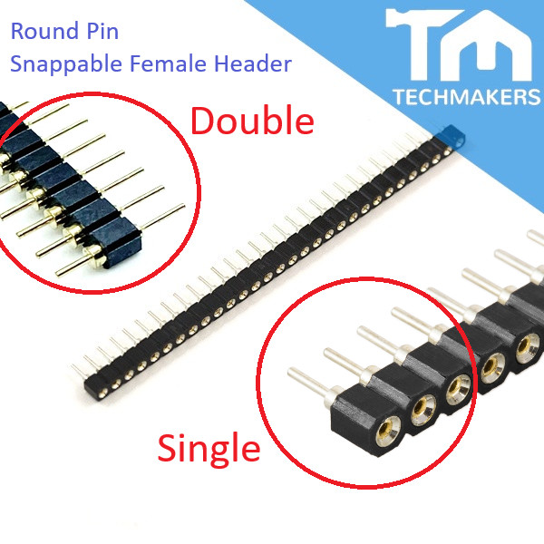 40-Pin Female Single Row Round Break Away Pin header (Single or Double End) Relay Insertion Insert DIP PCB