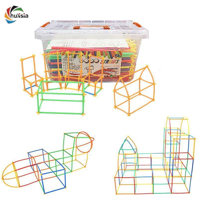 chulisia Interlocking Straw Constructor Kit Stem Construction Fort ...