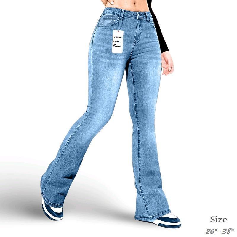 Bootcut Jeans Womens Seluar Jeans Bootcut flare Kain Denim Bergetah ...