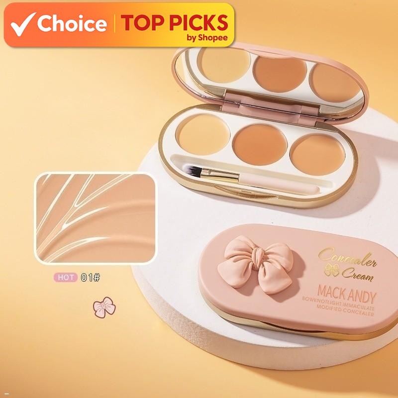[Shopee Choice] 3 in 1 Concealer Palette High Coverage Lightweight ...