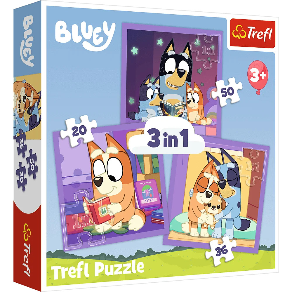 Trefl Puzzle Bluey 3 in 1 Meet Bluey | Shopee Malaysia