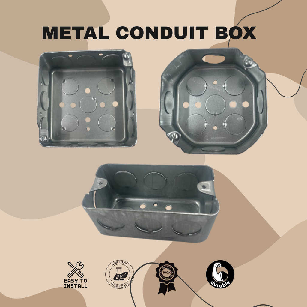 Box Utility Metal– Rectangular, Octagonal, Square Conduit Box for ...