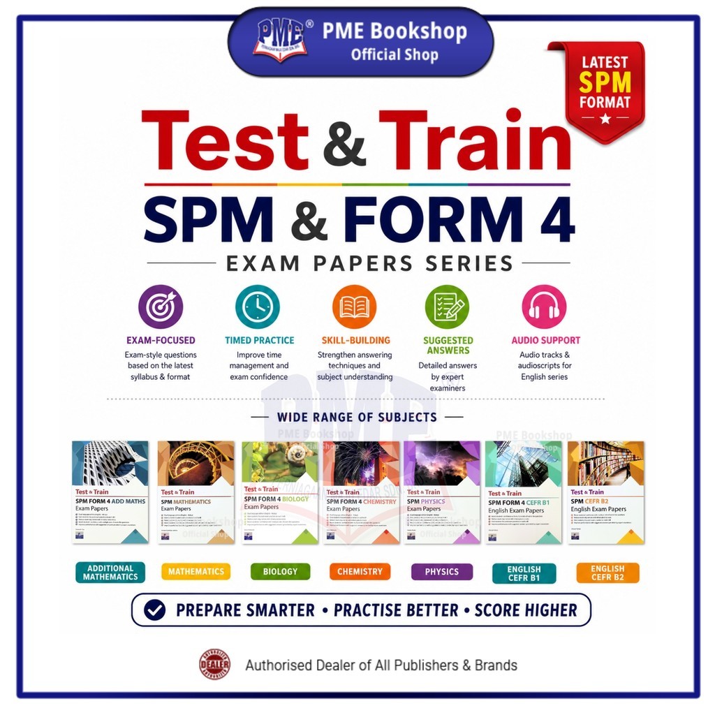 【PME Bookshop】 SAP Test & Train SPM Exam Papers Form 4 & 5 Add Maths ...