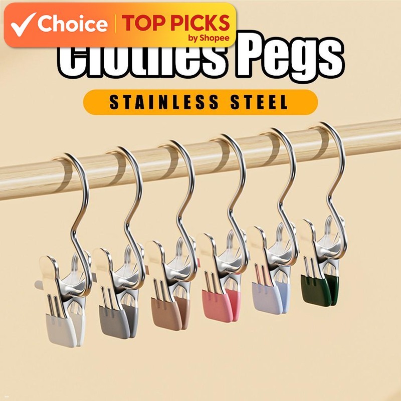10Pcs Clothes Pegs Laundry Cloth Hanger Pants Hanger Clips Socks ...