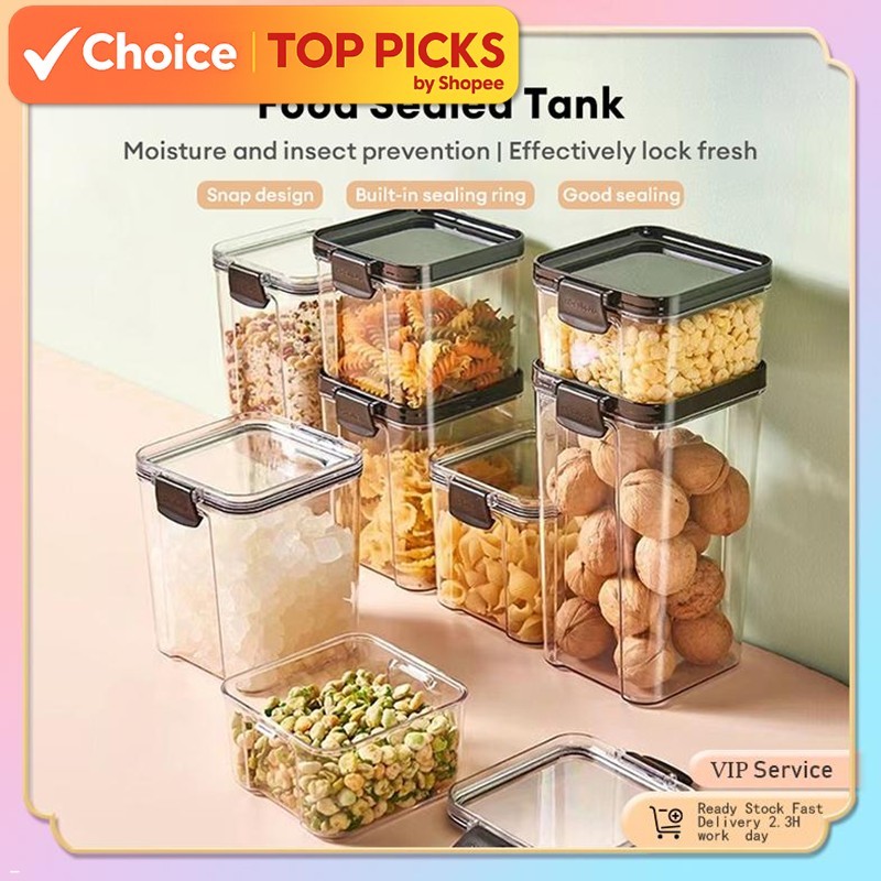 Premium Food Storage Container | Airtight Plastic Sealed Tank | Kitchen ...