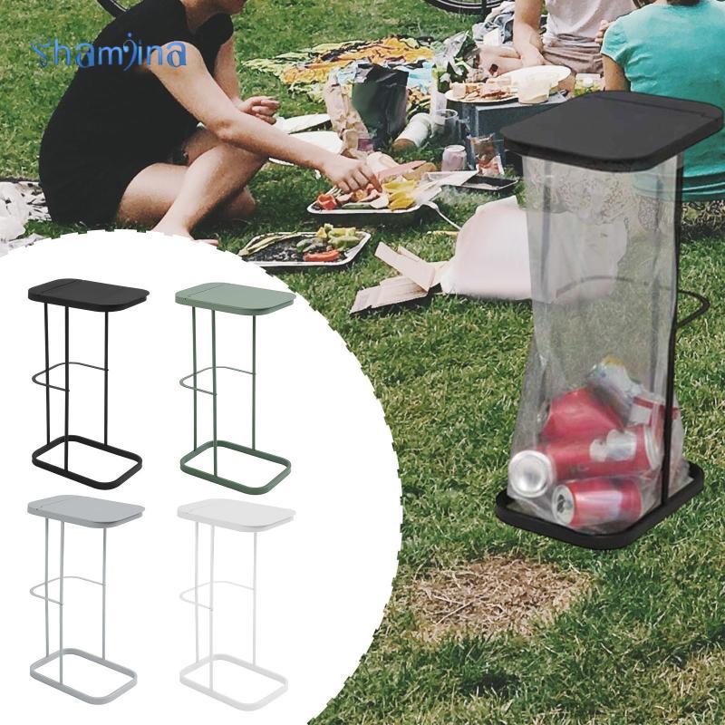 [Shamjina] Portable Garbage Bag Holder, Waste Bin, Iron Frame with ...